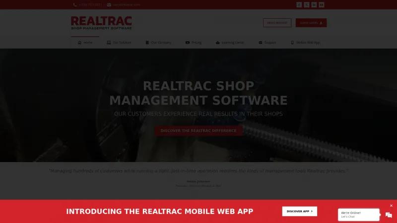 Homepage of REALTRAC