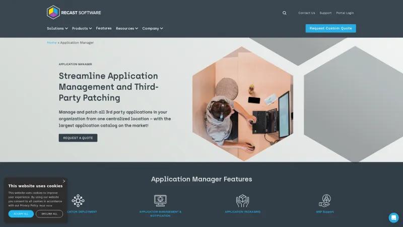 Homepage of Application Manager