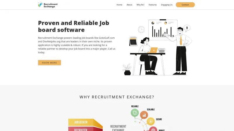 Homepage of Recruitment Exchange