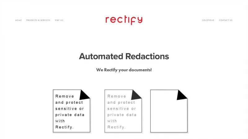 Homepage of Rectify