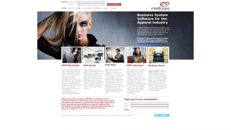 Homepage of Footwear & Apparel Management