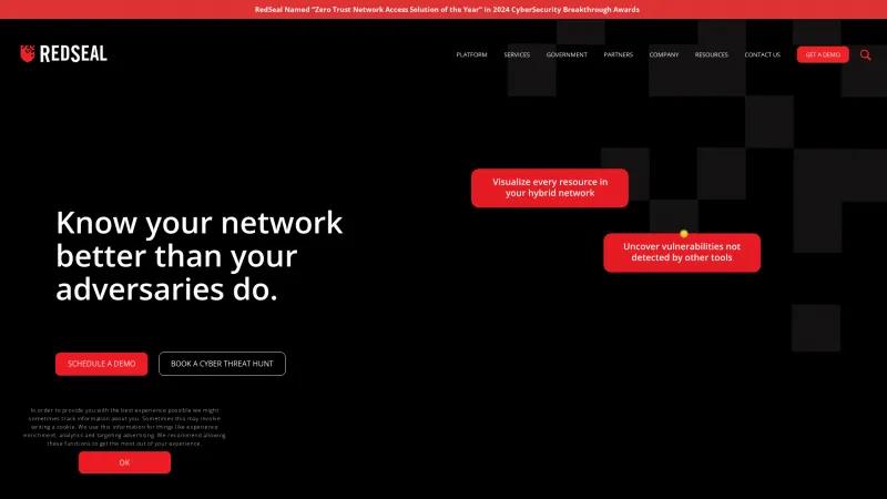 Homepage of RedSeal