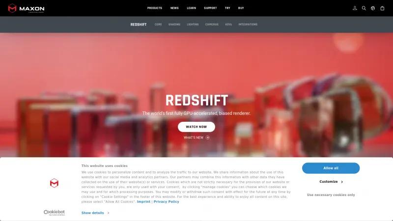 Homepage of Redshift