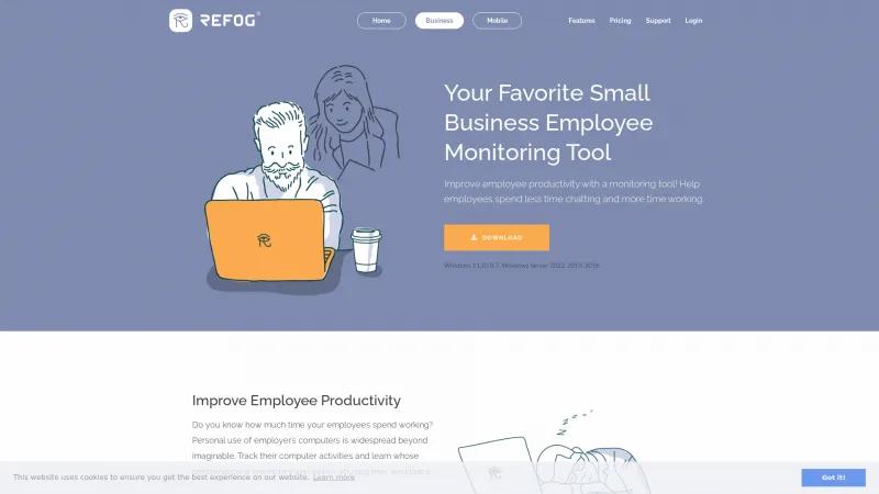 Homepage of Employee Monitor