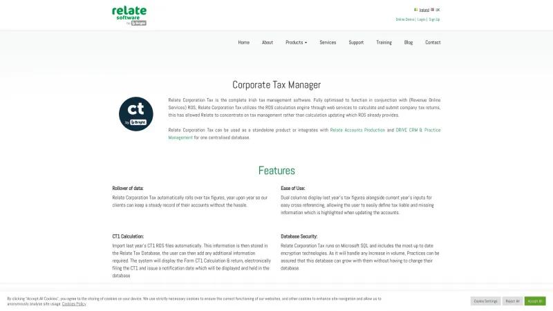 Homepage of Corporate Tax Manager