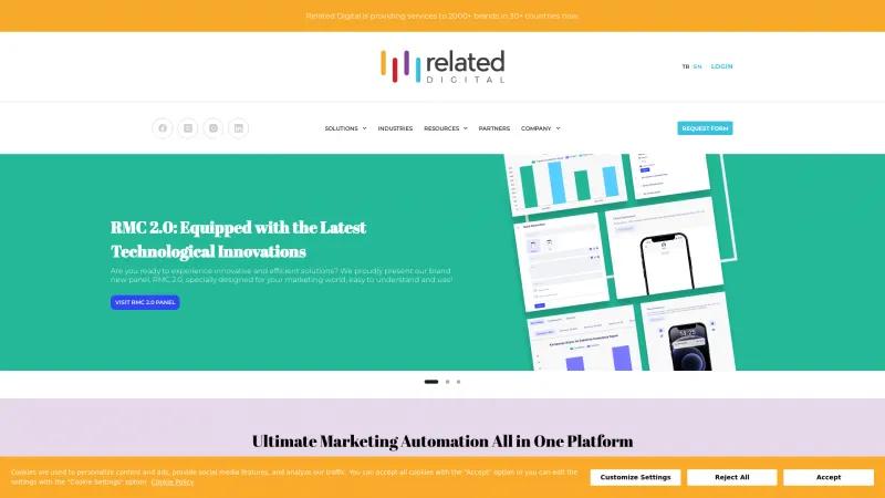 Homepage of Related Marketing Cloud