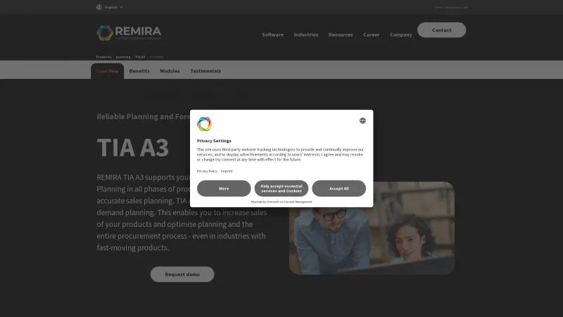 Homepage of REMIRA TIA A3