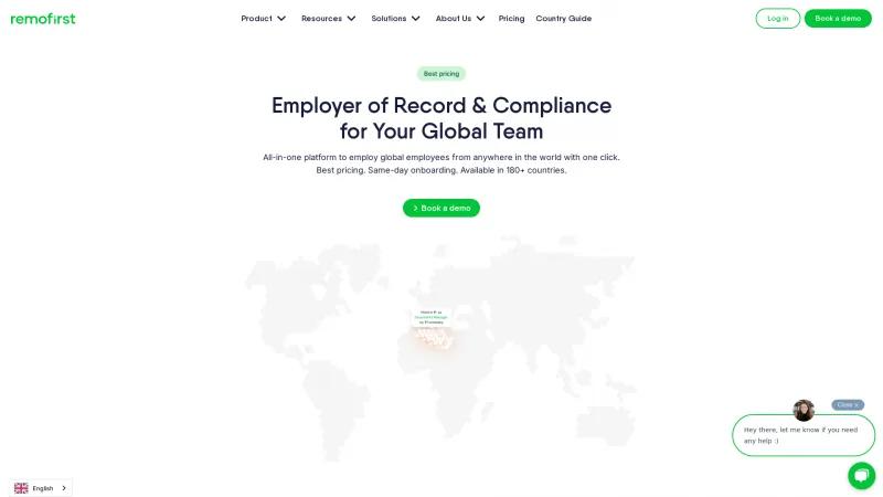 Homepage of Remofirst