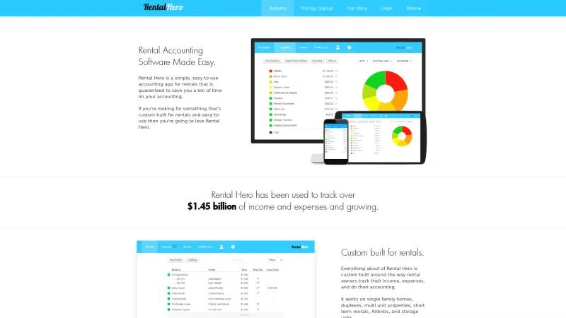 Homepage of RentalHero
