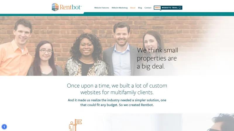 Homepage of Rentbot