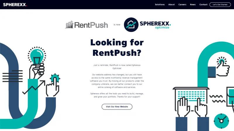 Homepage of RentPush