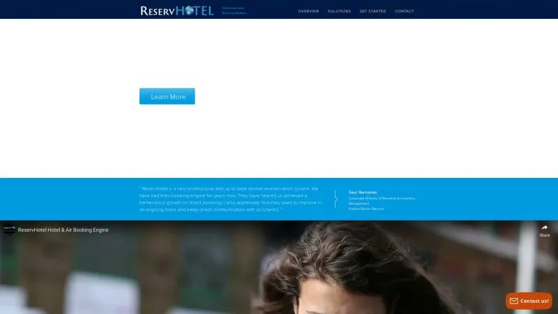 Homepage of ReservHotel