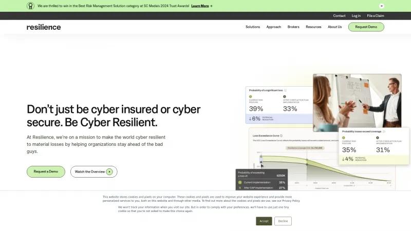 Homepage of Resilience Insurance