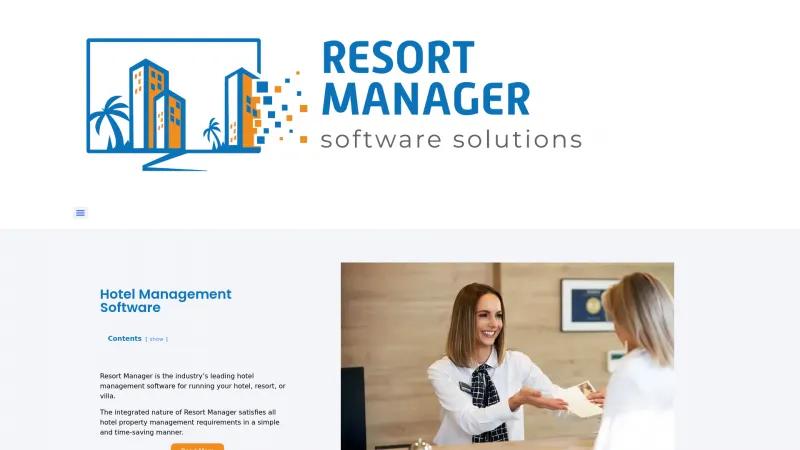 Homepage of Resort Manager