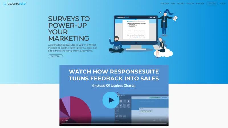 Homepage of ResponseSuite