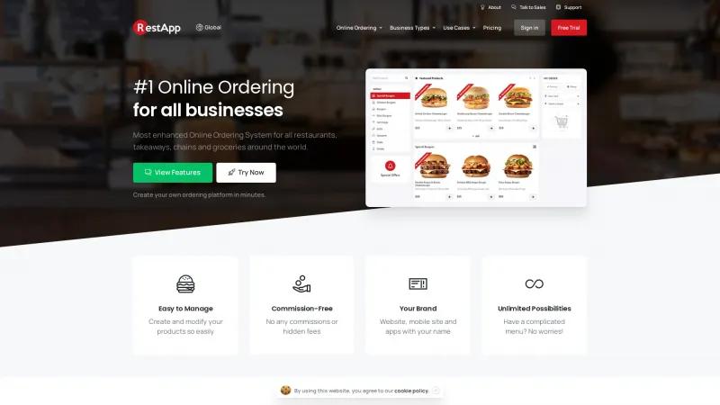 Homepage of RestApp