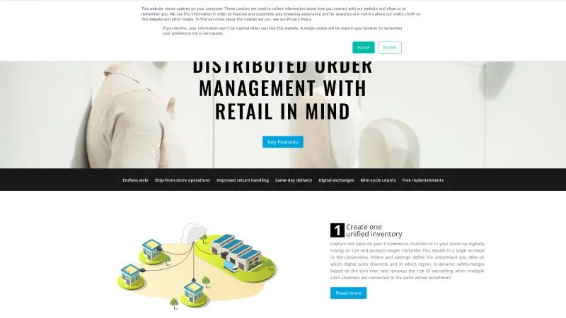 Homepage of Retail Unity