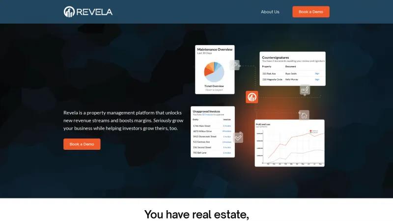 Homepage of Revela