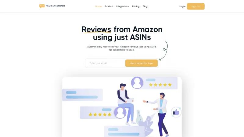 Homepage of Reviewsender