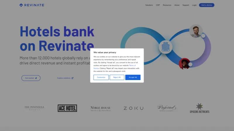 Homepage of Revinate