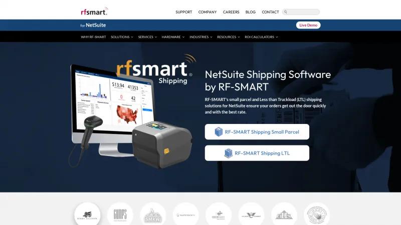 Homepage of RF-SMART Shipping