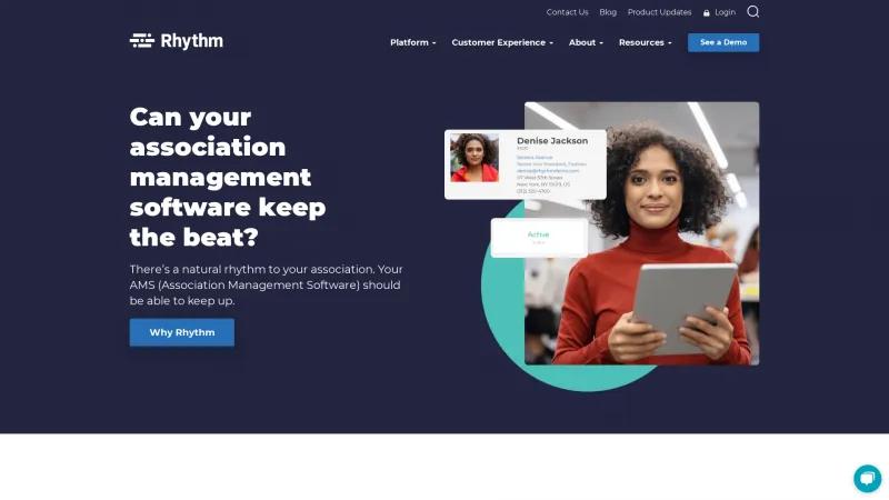 Homepage of Rhythm Software