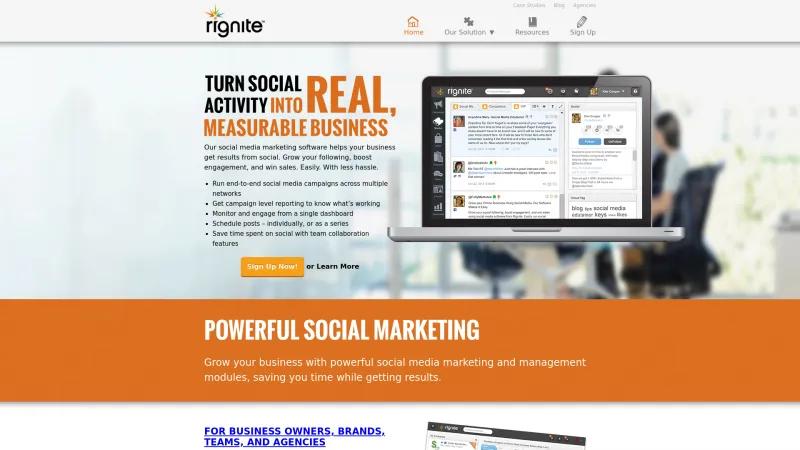 Homepage of Rignite