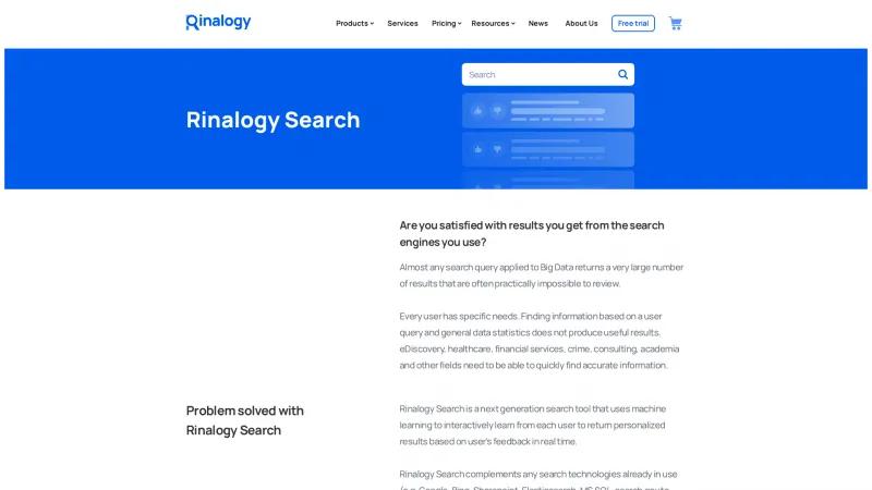 Homepage of Rinalogy Search