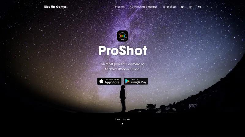 Homepage of ProShot