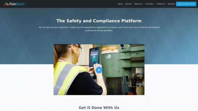 Homepage of RiskMach