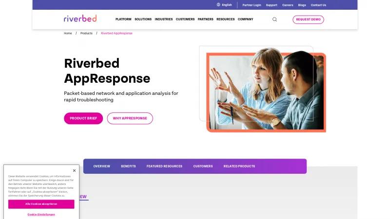 Homepage of Alluvio AppResponse