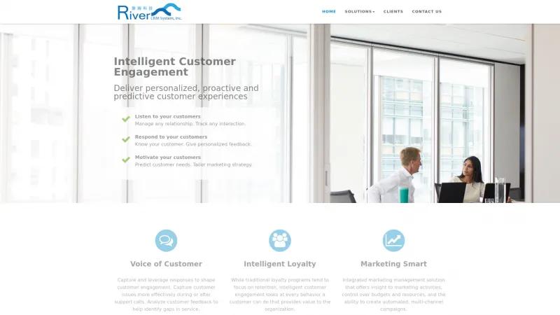 Homepage of River CRM