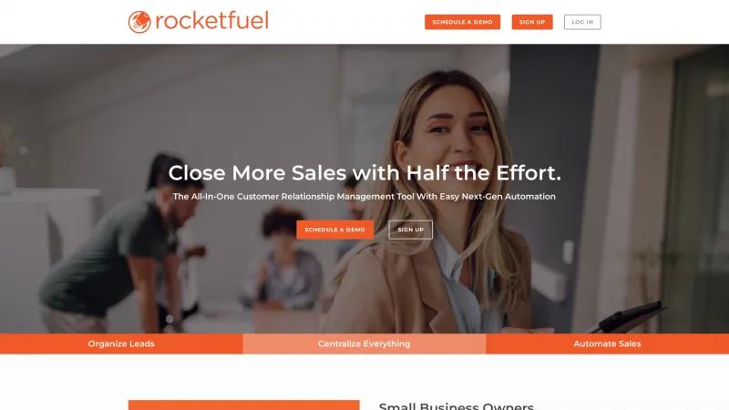 Homepage of Rocketfuel