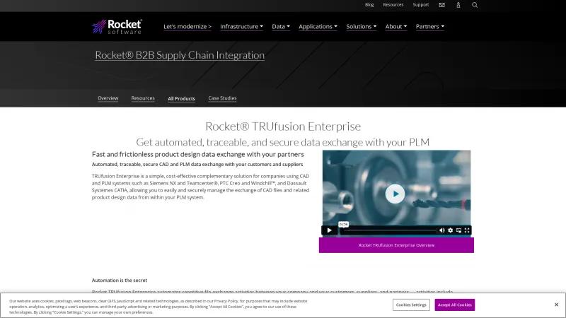 Homepage of Rocket TRUfusion Enterprise