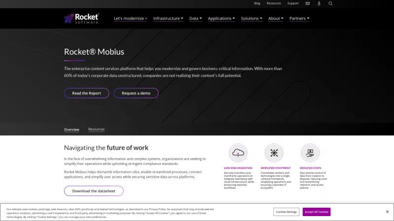 Homepage of Rocket Mobius