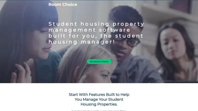 Homepage of Room Choice