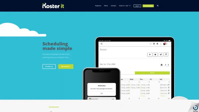 Homepage of Rosterit