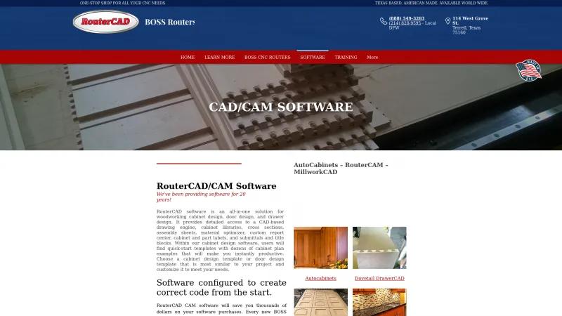 Homepage of RouterCAD