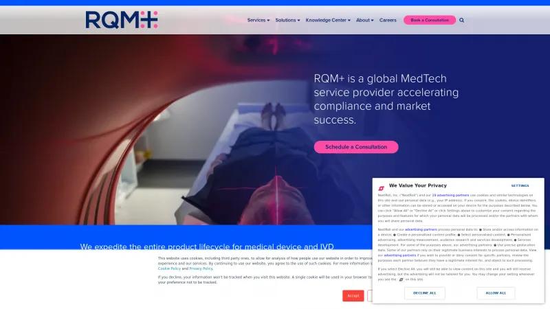 Homepage of RQM+