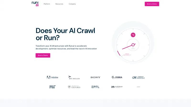 Homepage of Run:AI