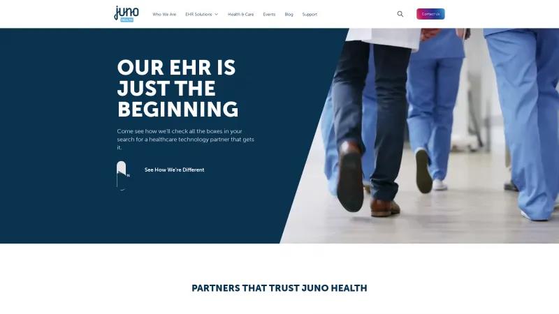 Homepage of Juno RxTracker