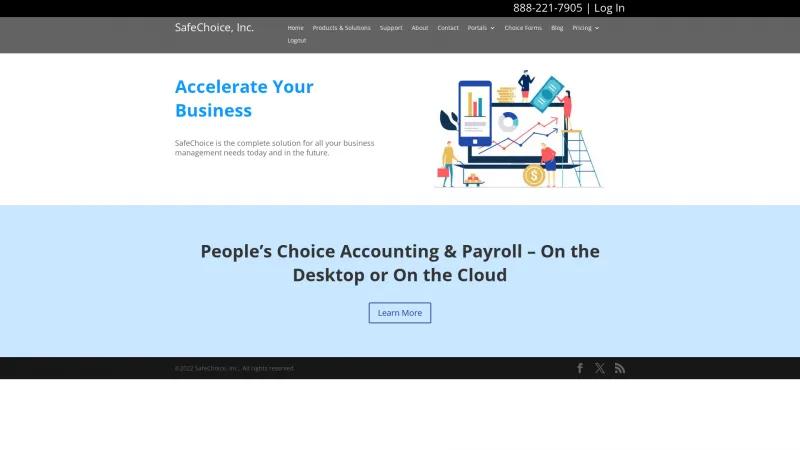 Homepage of People’s Choice Accounting