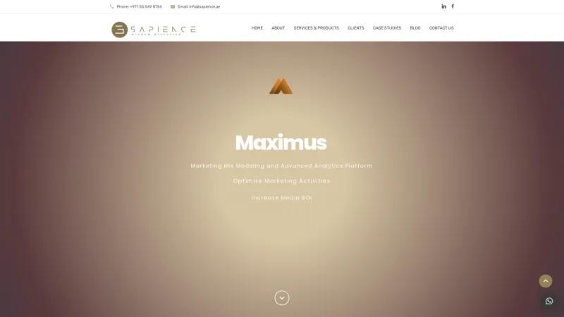 Homepage of Maximus