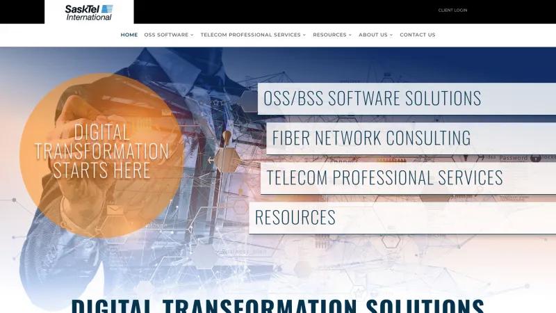 Homepage of Optius Digital OSS