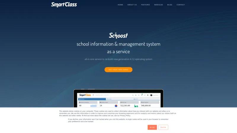 Homepage of SmartClass