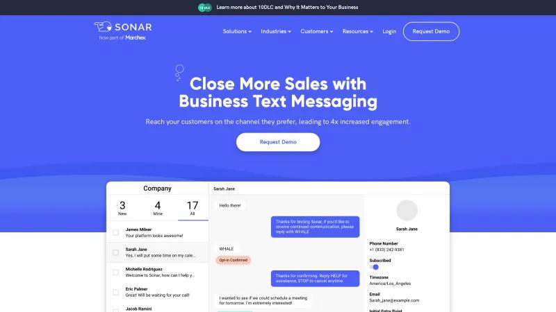 Homepage of Sonar