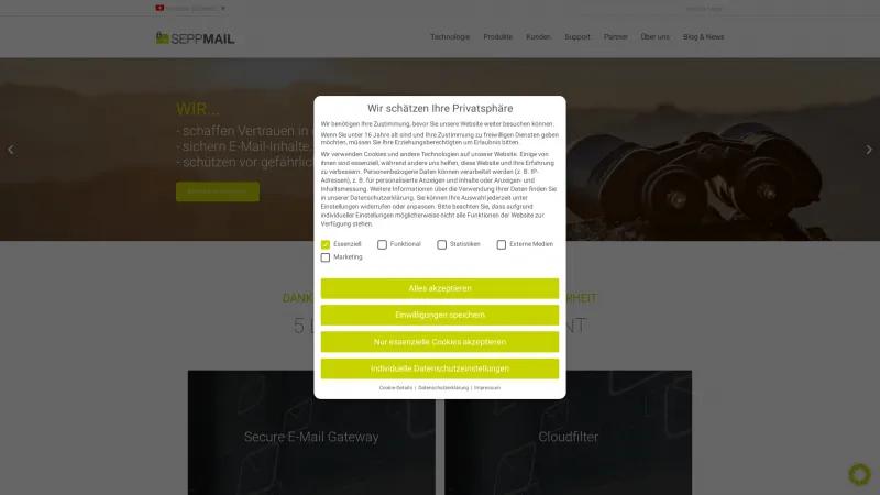 Homepage of SEPPmail