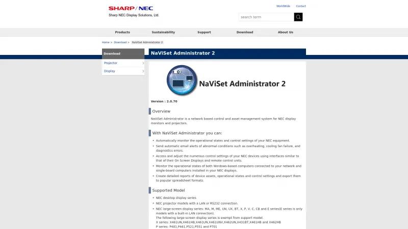 Homepage of NaViSet