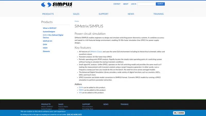 Homepage of SIMetrix/SIMPLIS