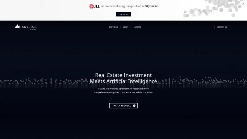 Homepage of Skyline AI